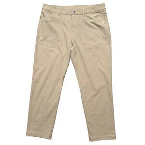 Lululemon ABC Pants Mens Size 36 Slim Fit Warpstreme Stretch M5AQHS Beige